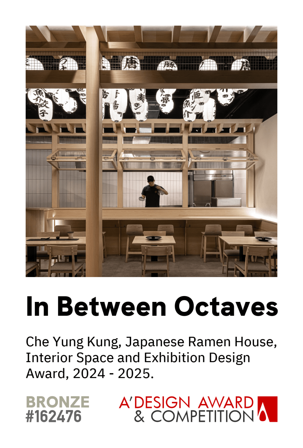 Che Yung Kung’s “In Between Octaves" Ramen House Wins Bronze at 2025 A’ Design&nbsp;Awards